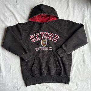 Oxford University Embroidered Lettering Black Sweatshirt Hoodie Mens Sz. Medium